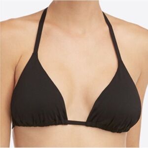 Spanx Medium Top Bikini Swim Triangle Top in Black NWT